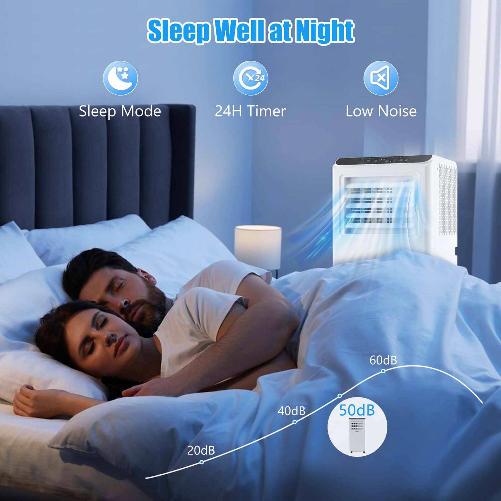 Sleep Well at Night:

* Sleep Mode: 24-hour timer
* Low Noise: 60 dB, 40 dB, 50 dB, 20 dB
