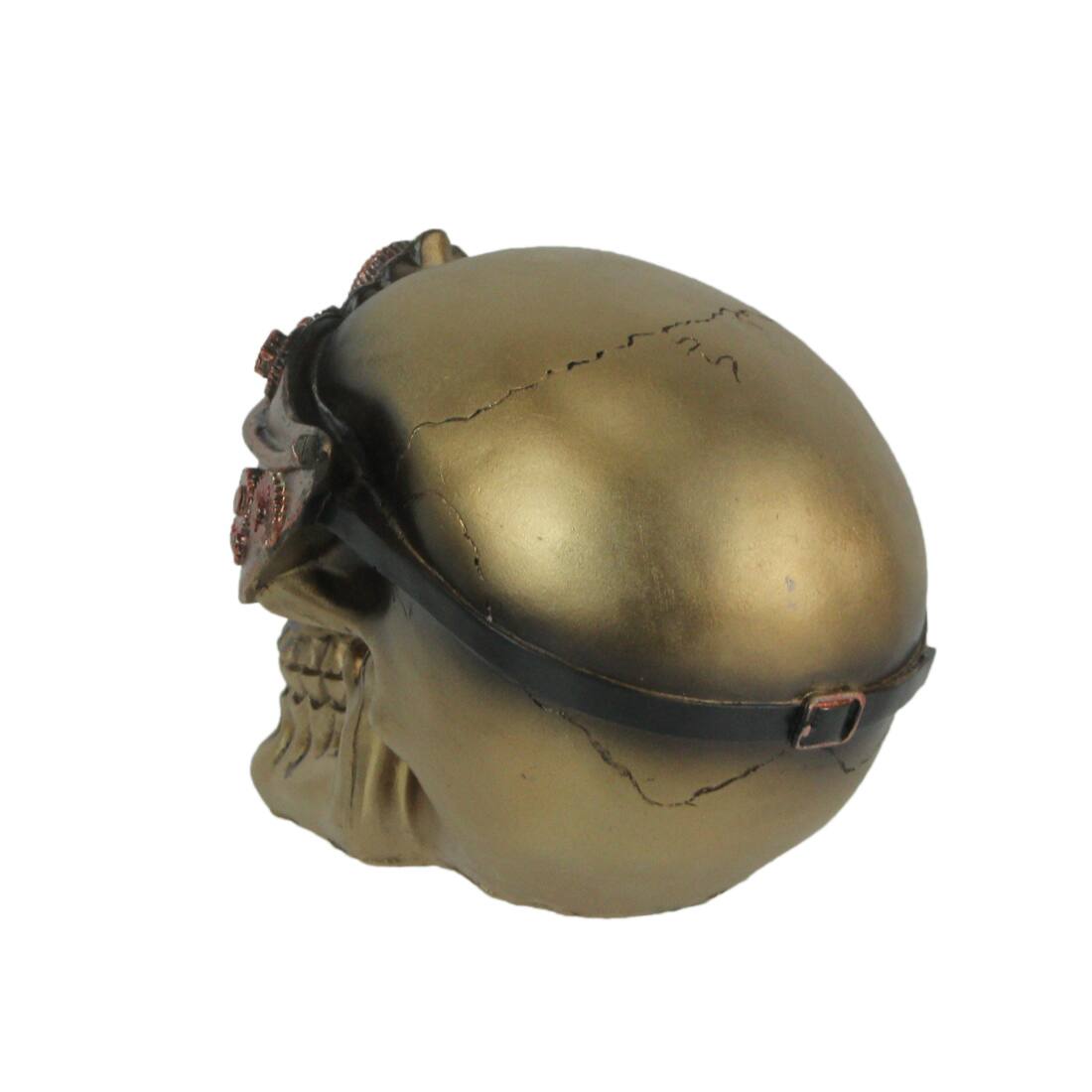 Alt View 2. Everspring Import Co. - Resin Steampunk Masquerade Skull Statue Gothic Home Decor Figurine Sculpture Art - Bronze.