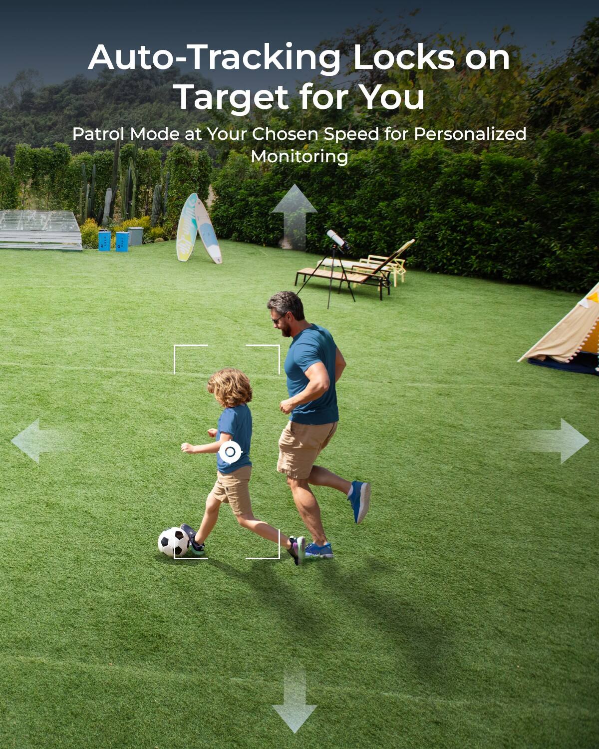 Auto-Tracking Locks on Target for You  
Patrol Mode at Your Chosen Speed for Personalized Monitoring