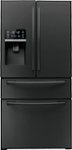 Front Standard. Samsung - Clearance 25.5 Cu. Ft. French Door Refrigerator with Thru-the-Door Ice and Water - Black.