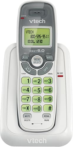 Alt View 12. VTech - CS6114 DECT 6.0 Digital Cordless Phone With Caller ID/Call Waiting - White.