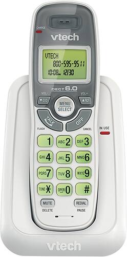 Alt View 12. VTech - CS6114 DECT 6.0 Digital Cordless Phone With Caller ID/Call Waiting - White.