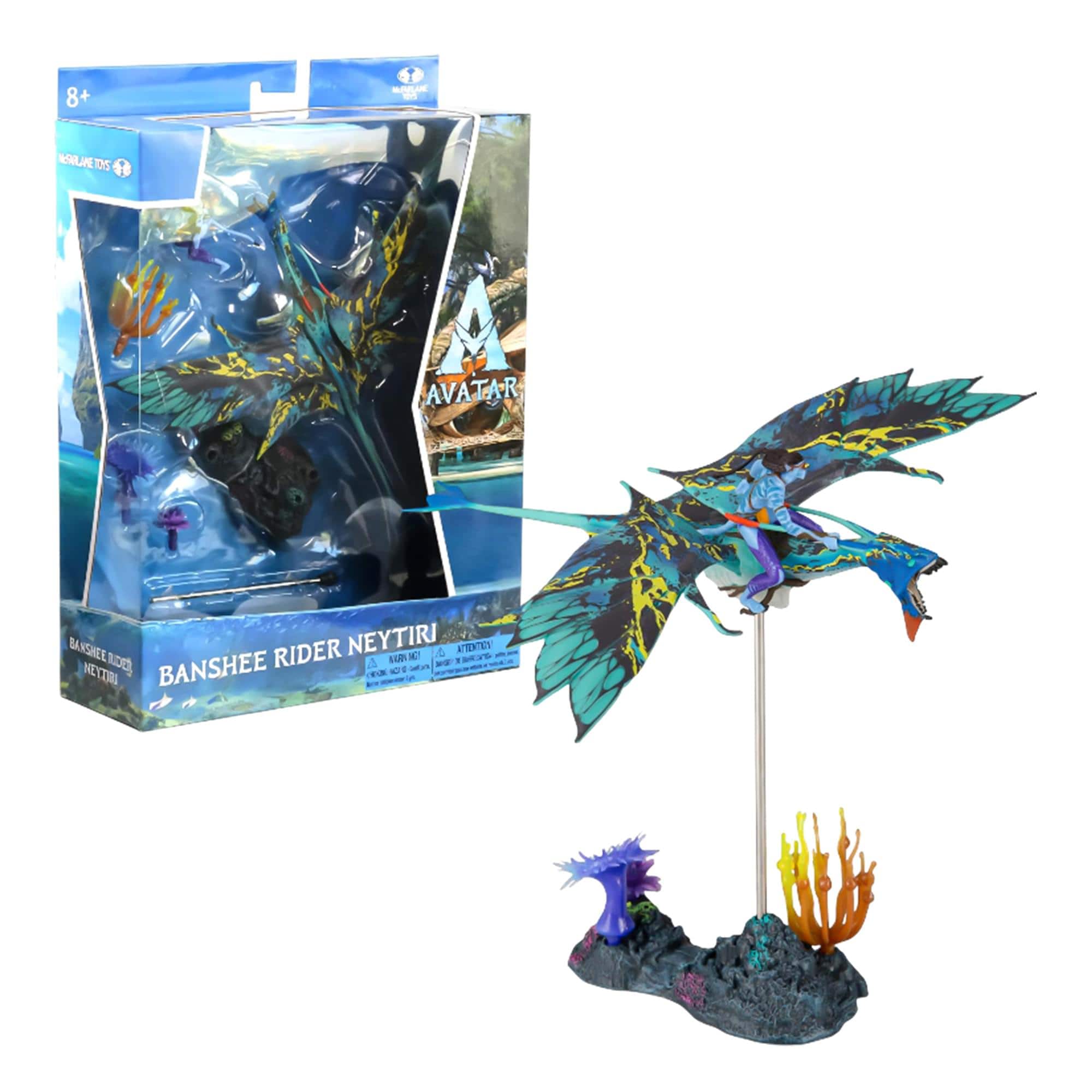 McFarlane Toys - Avatar: The Way Of Water Banshee Rider Neytiri Deluxe Action Figure Set - Blue