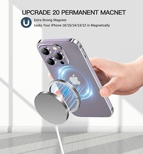 UPGRADE 20 PERMANENT MAGNET  
Extra Strong Magnets  
Locks Your iPhone 16/15/14/13/12 in Magnetically