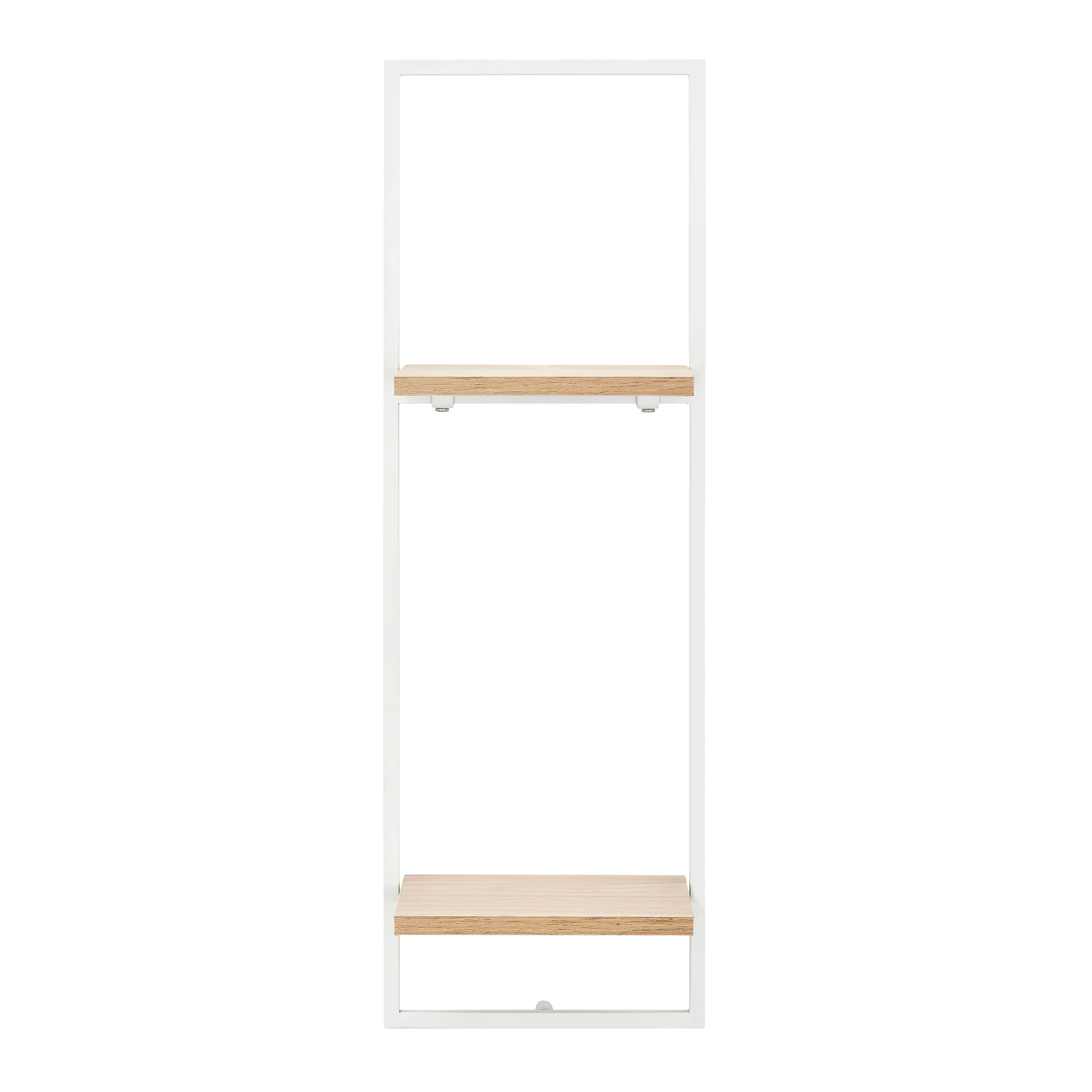 Alt View 8. Danya B - Framed 4-Piece Shelf Set - White Metal Frame and Maple MDF Shelves - White, Maple.