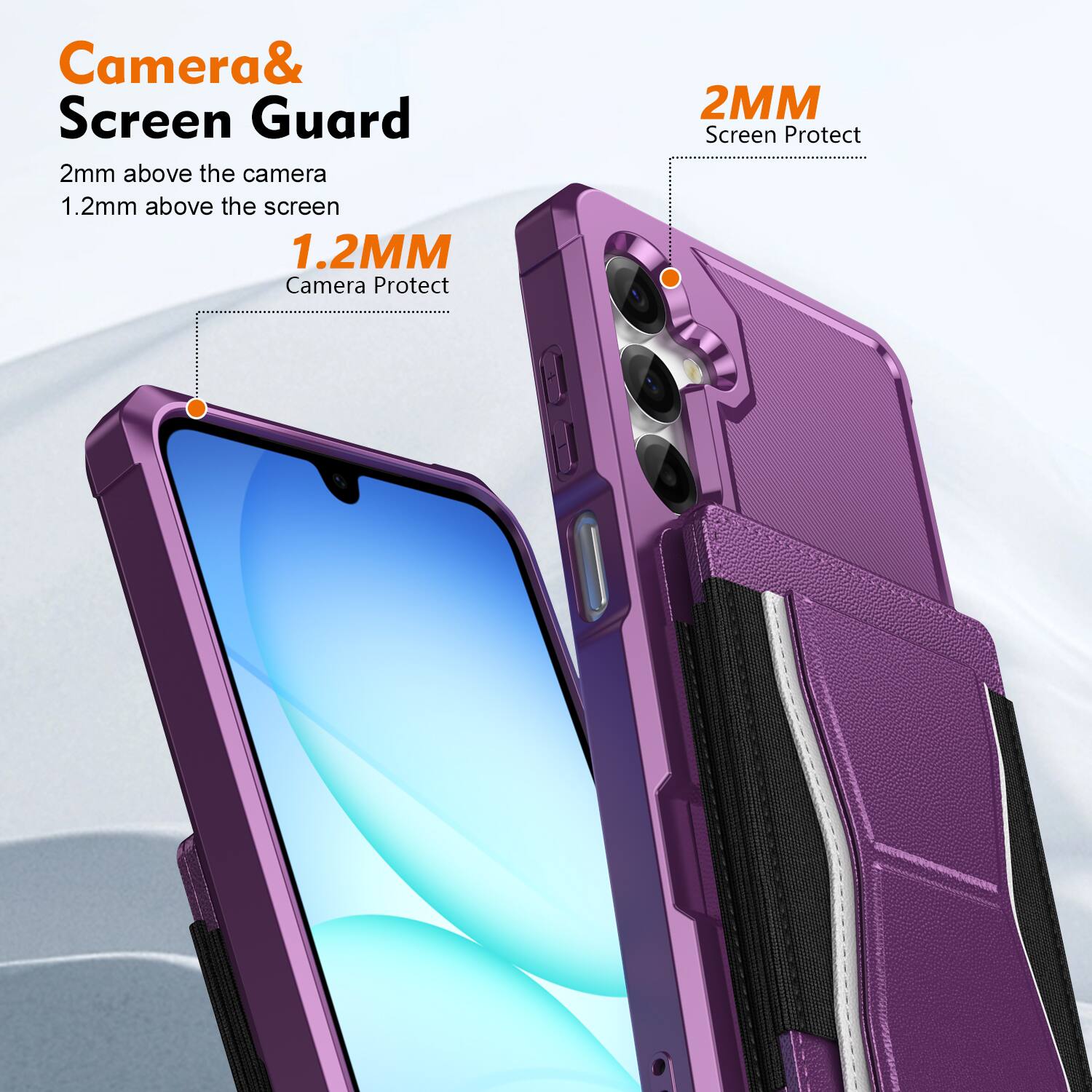Camera & Screen Guard  
2mm above the camera  
1.2mm above the screen  

1.2MM Camera Protect  
2MM Screen Protect