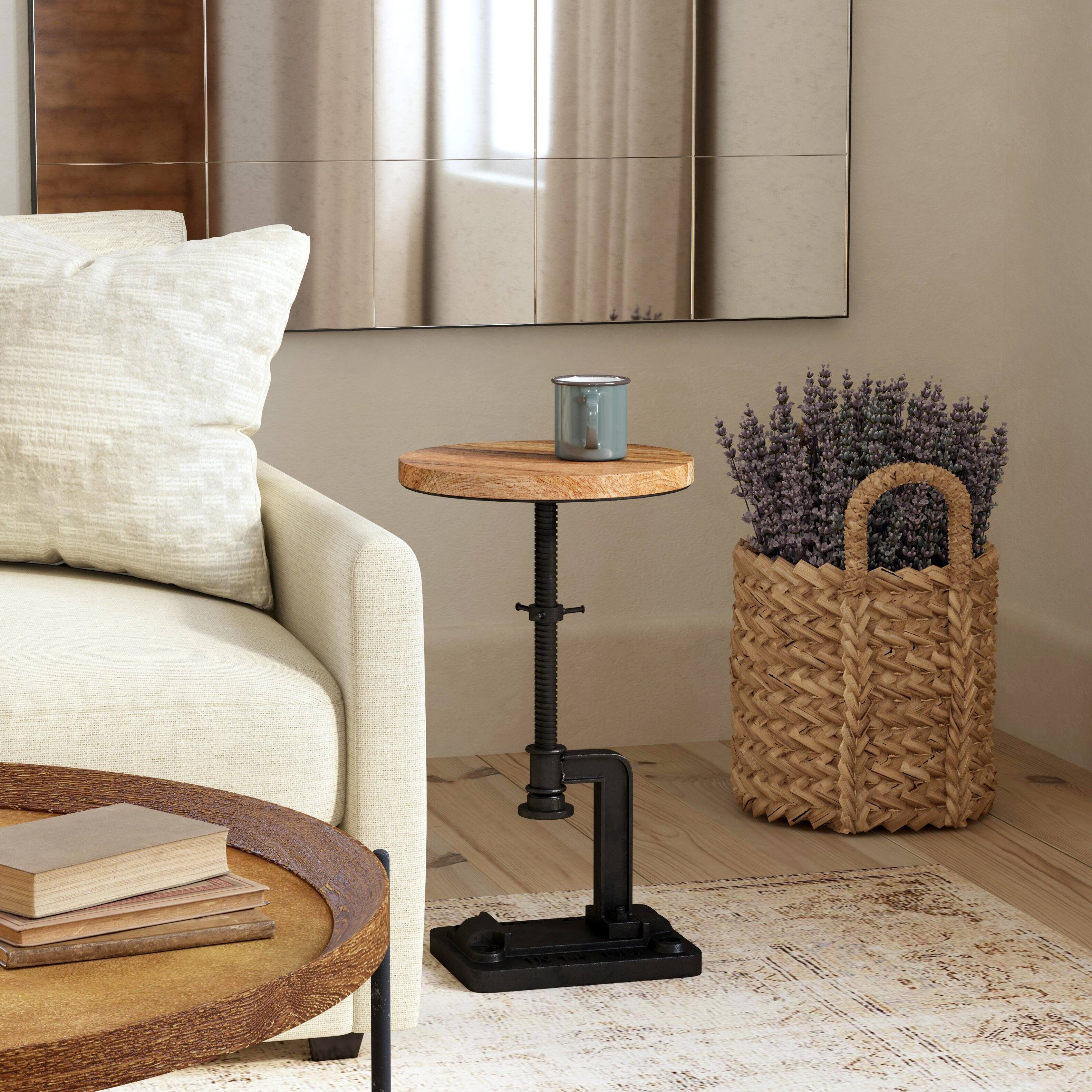 Alt View 8. Butler Specialty - Ellis Adjustable Pedestal Side table - Multi-Color.