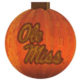 Fan Creations - Ole Miss Rebels 12'' Pumpkin Sign - Orange