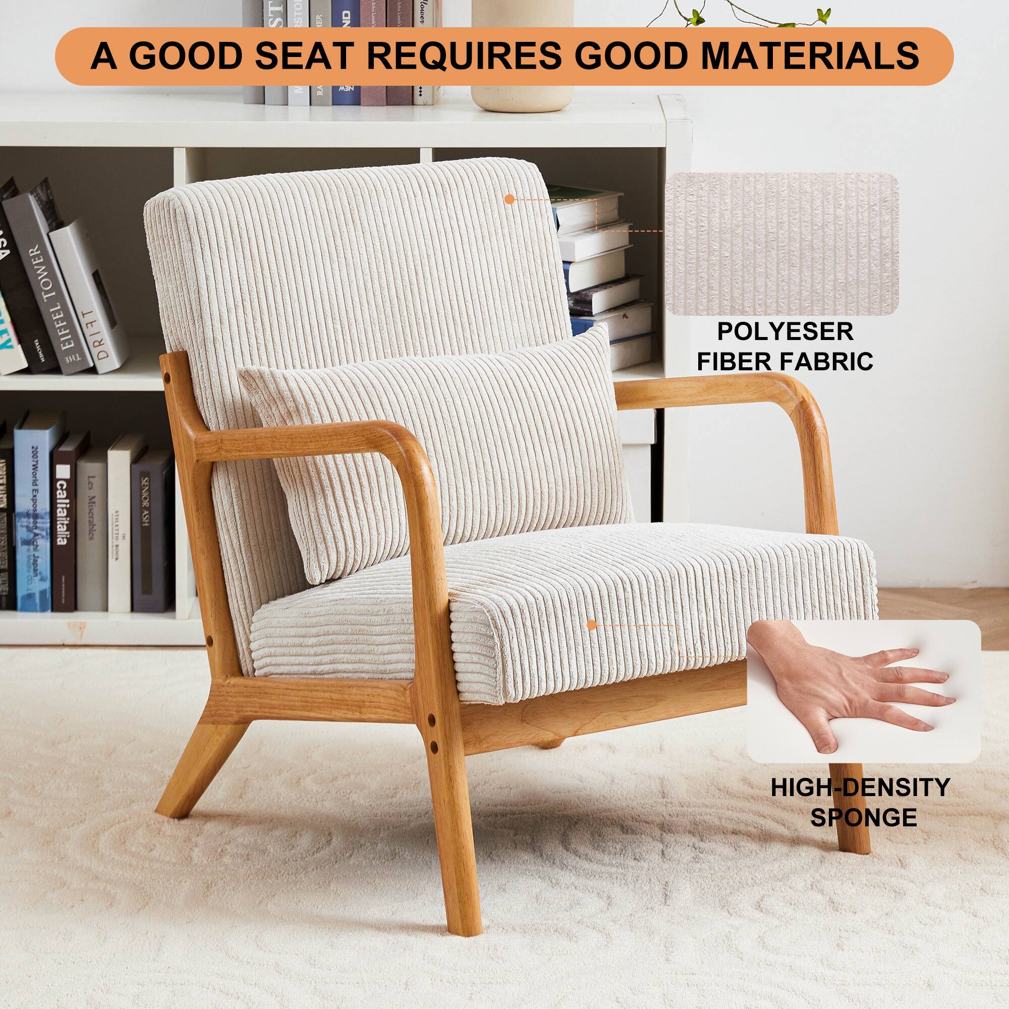 A GOOD SEAT REQUIRES GOOD MATERIALS

POLYESER FIBER FABRIC

HIGH-DENSITY SPONGE