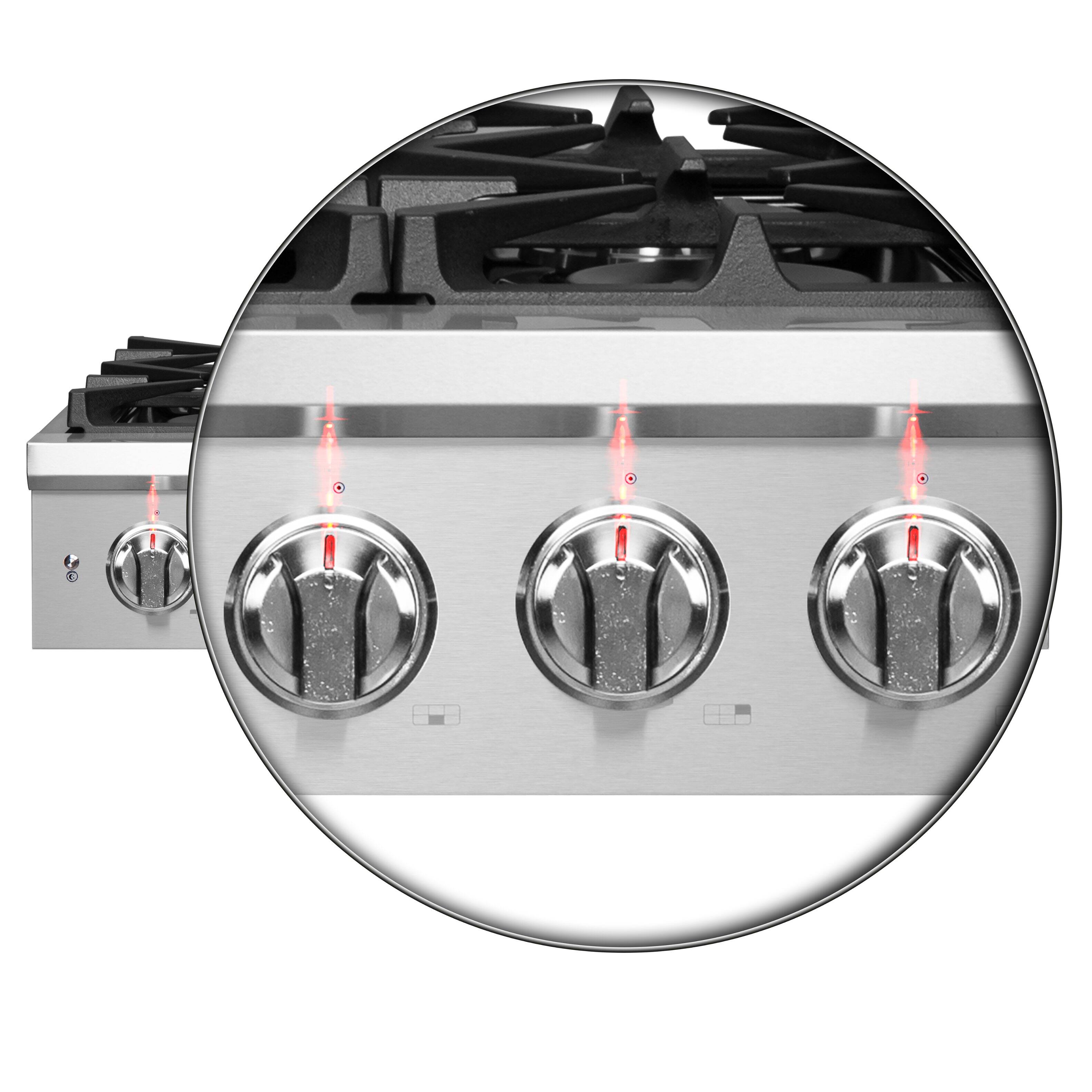 Alt View 16. Forno Appliances - FORNO ALTA QUALITA 36" PRO-STYLE GAS RANGETOP - Silver.