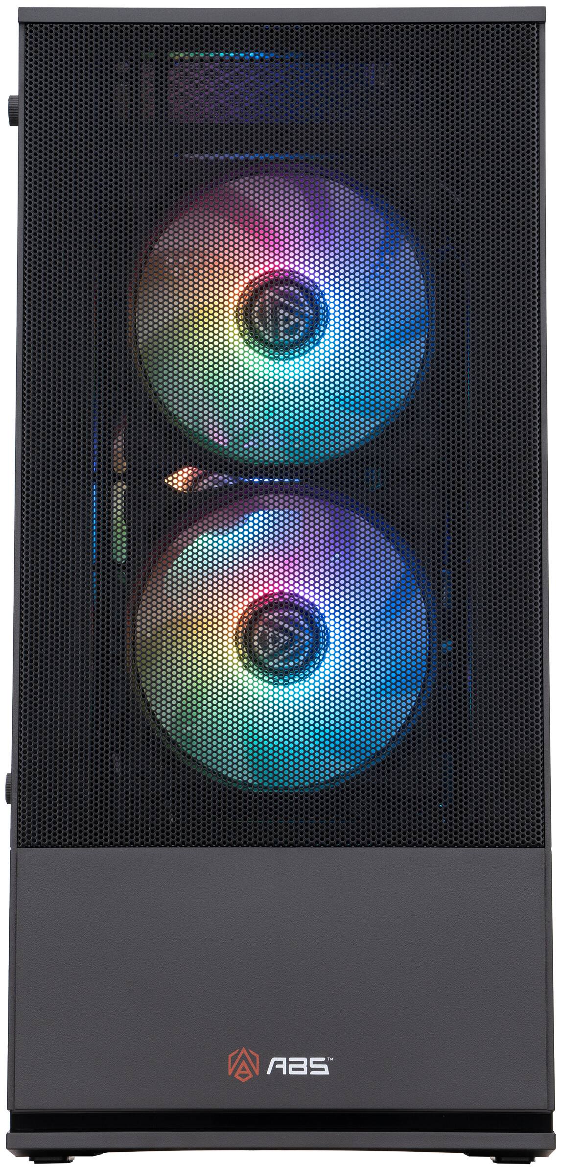 Angle. ADVANCED BATTLESTATIONS - ABS Cyclone Ruby Gaming PC - Windows 11 - AMD Ryzen 7 9700X - GeForce RTX 5060 Ti - 32GB DDR5 6400MHz - 1TB M.2 SSD - black.