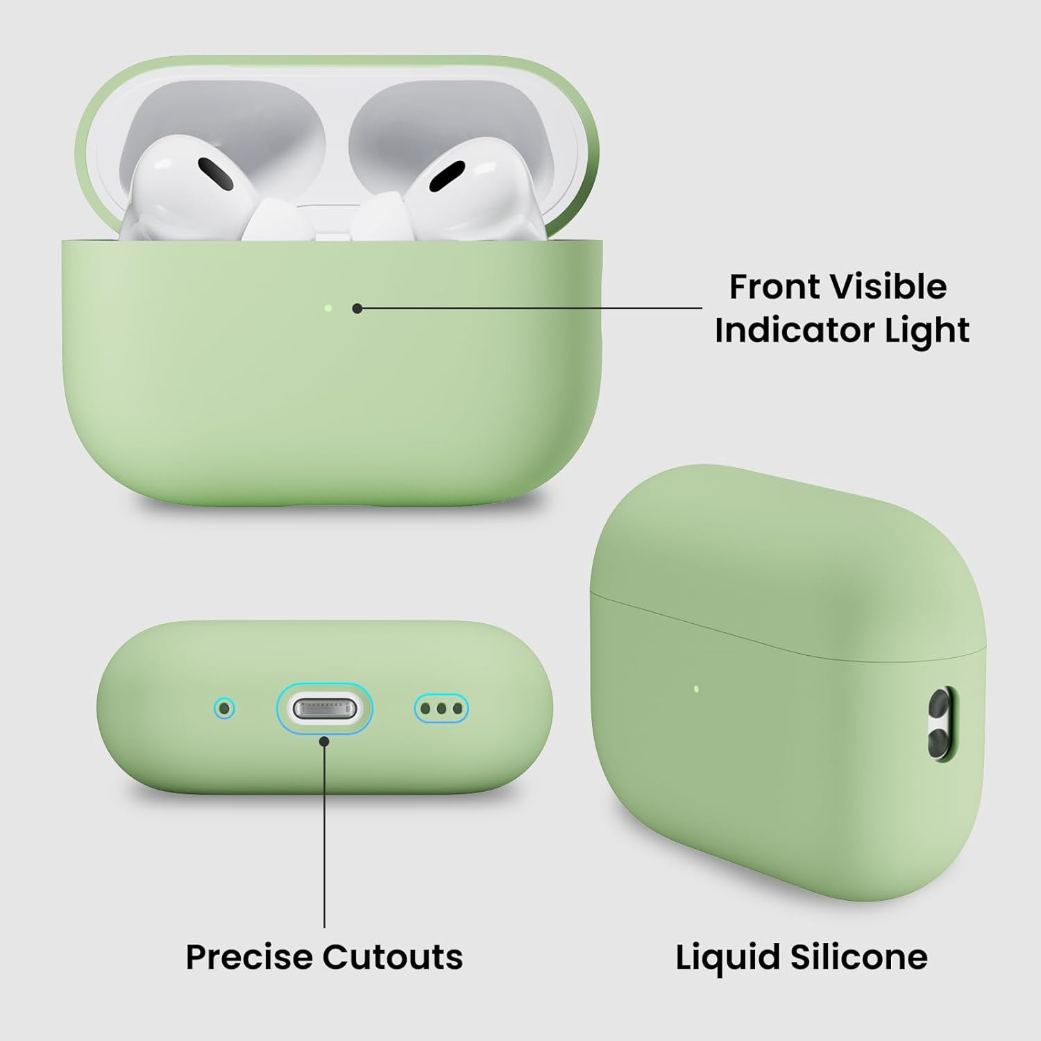 Front Visible Indicator Light, Precise Cutouts, Liquid Silicone