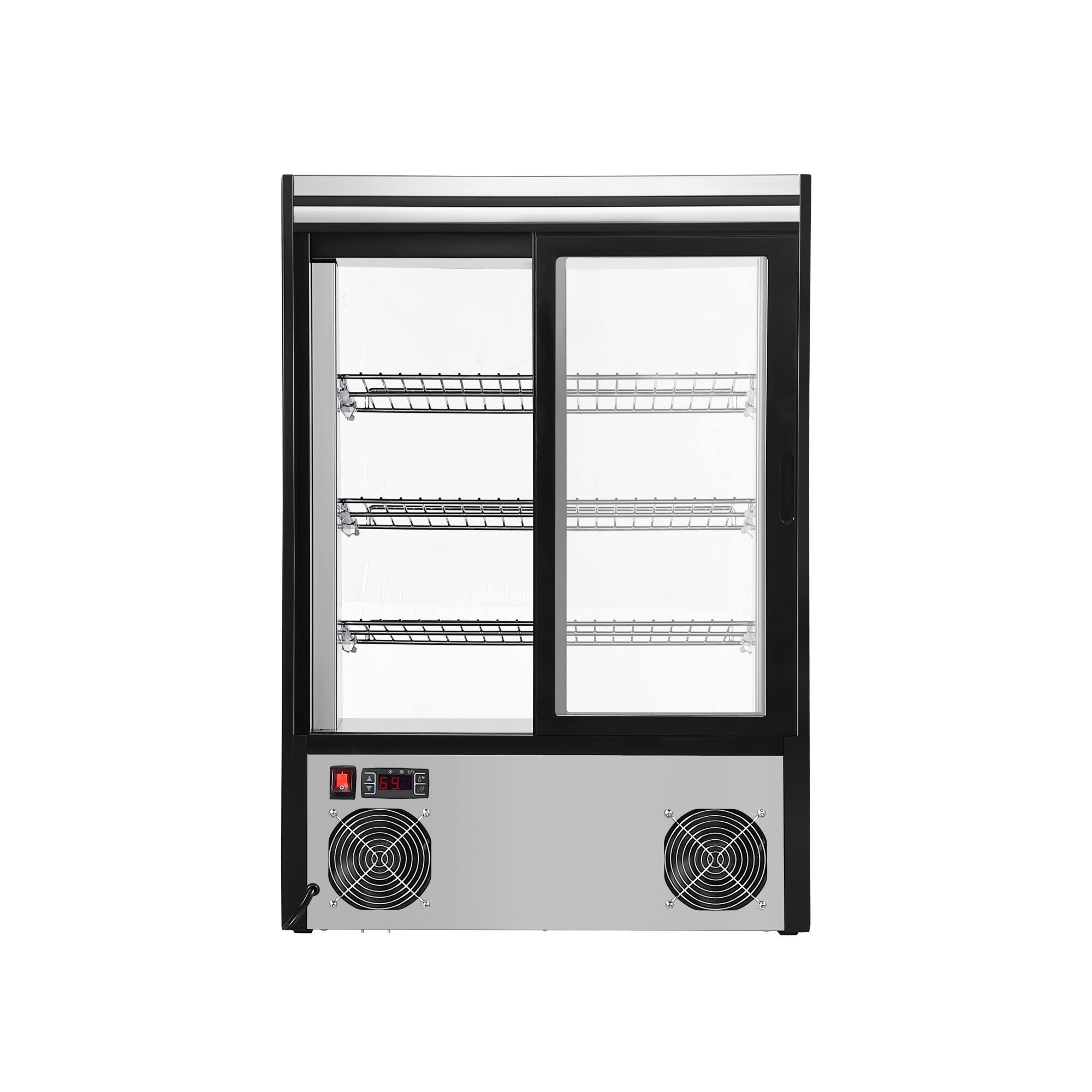 Alt View 5. Koolmore - 24 in. 4 Tier Commercial Countertop Bakery Display Refrigerator (CDC-49-SS) - black.