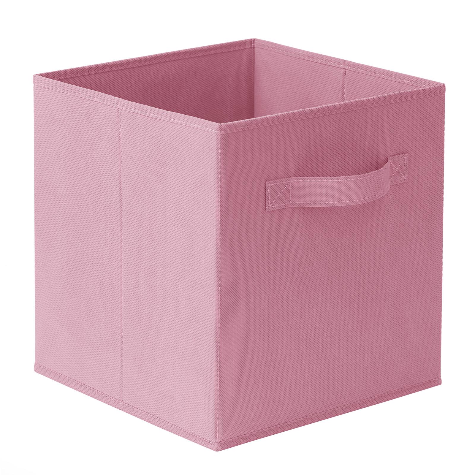 Alt View 8. Casafield - (Set of 6) Collapsible Fabric Cubes - Storage Bins - Light Pink.
