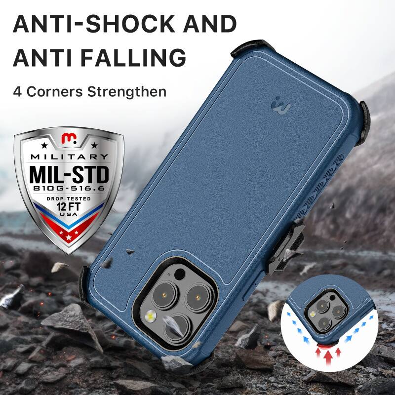 ANTI-SHOCK AND ANTI FALLING 4 Corners Strengthen m W MILITARY MIL-STD 810G-516.6 DROP TESTED 12FT USA