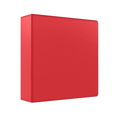 Staples - 3" 3-Ring Non-View Binder - Red