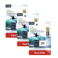 SanDisk Extreme
microSDXC™ UHS-I Card with adapter
carte microSDXC™ UHS-I avec adaptateur
64 GB/Go
Extreme performance with SanDisk® QuickFlow™ Technology
Performances extrêmes avec technologie SanDisk® QuickFlow™
Compatible with SanDisk® Professional PRO-READER SD™ and microSD™
Compatible avec lecteur SanDisk® Professional PRO-READER SD™ et microSD™
SanDisk