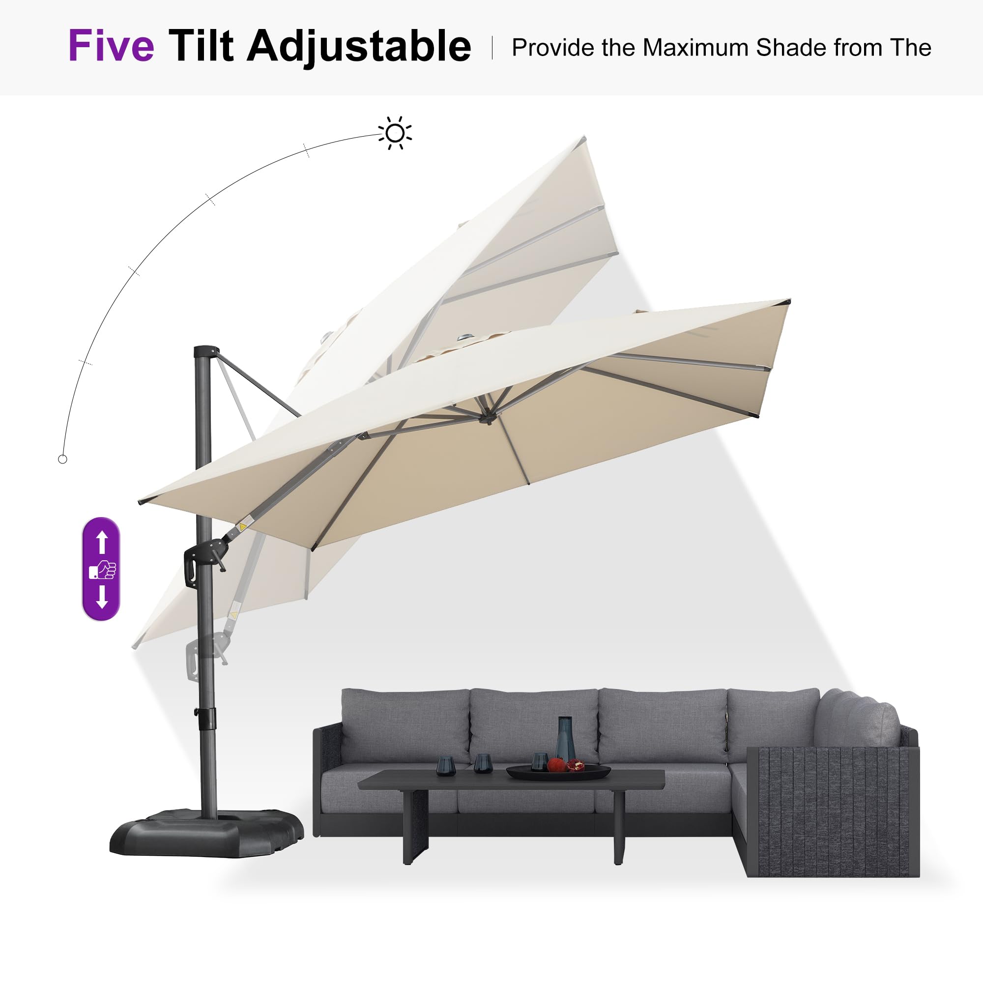 Five Tilt Adjustable | Provide the Maximum Shade from The Sun