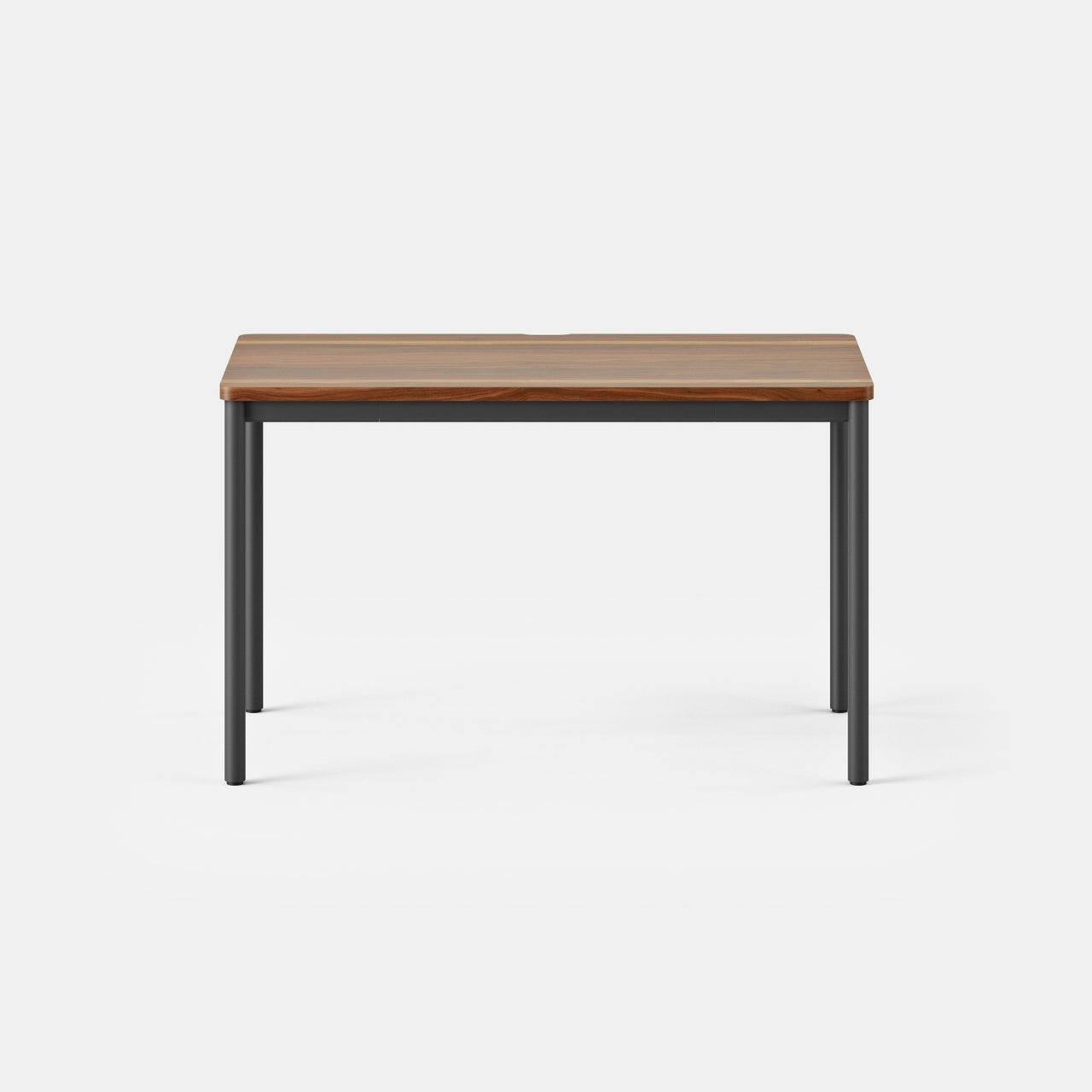 Angle. Branch Furniture - Daily Desk 36" – Functional Home Office Desk with Timeless Design, Rounded Corners & Built-in Cable Notch - Walnut / Charcoal.