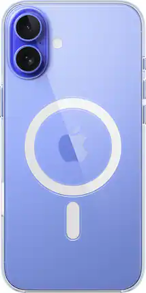 Front. Apple - iPhone 16 Plus Case with MagSafe - Clear.