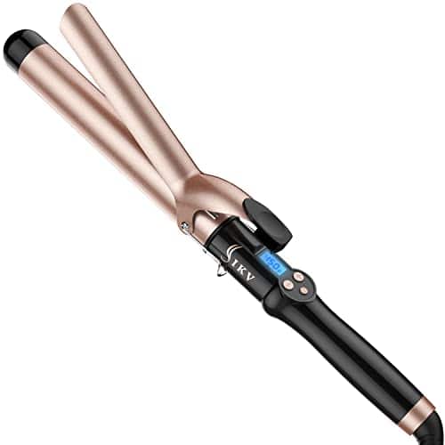 Vulpecula Spade - 1 1/4 Inch Extra Long Barrel Curling Iron, Ceramic Tourmaline Curling Wand Professional Dual Voltage