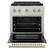 Angle. ZLINE - 30 in. Wide 4 Burner Autograph Paramount Dual Fuel Range with White and Bronze Accents (SDRSZ-WM-30-CB) - White.