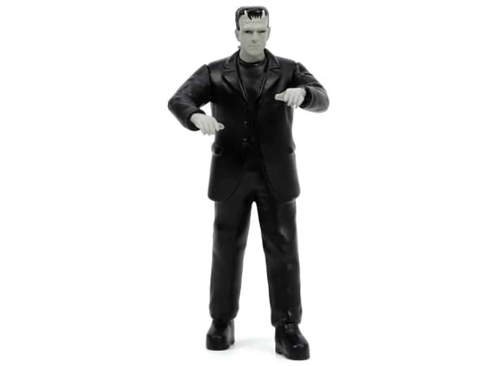 Alt View 4. Jada - 1957 Chevrolet Suburban Gray & Frankenstein Figurine "Universal Monsters" Hollywood Rides 1/24 Model Car by Jada.