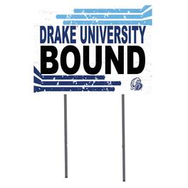 Jardine - Drake Bulldogs 18" x 24" Team Yard Sign - White