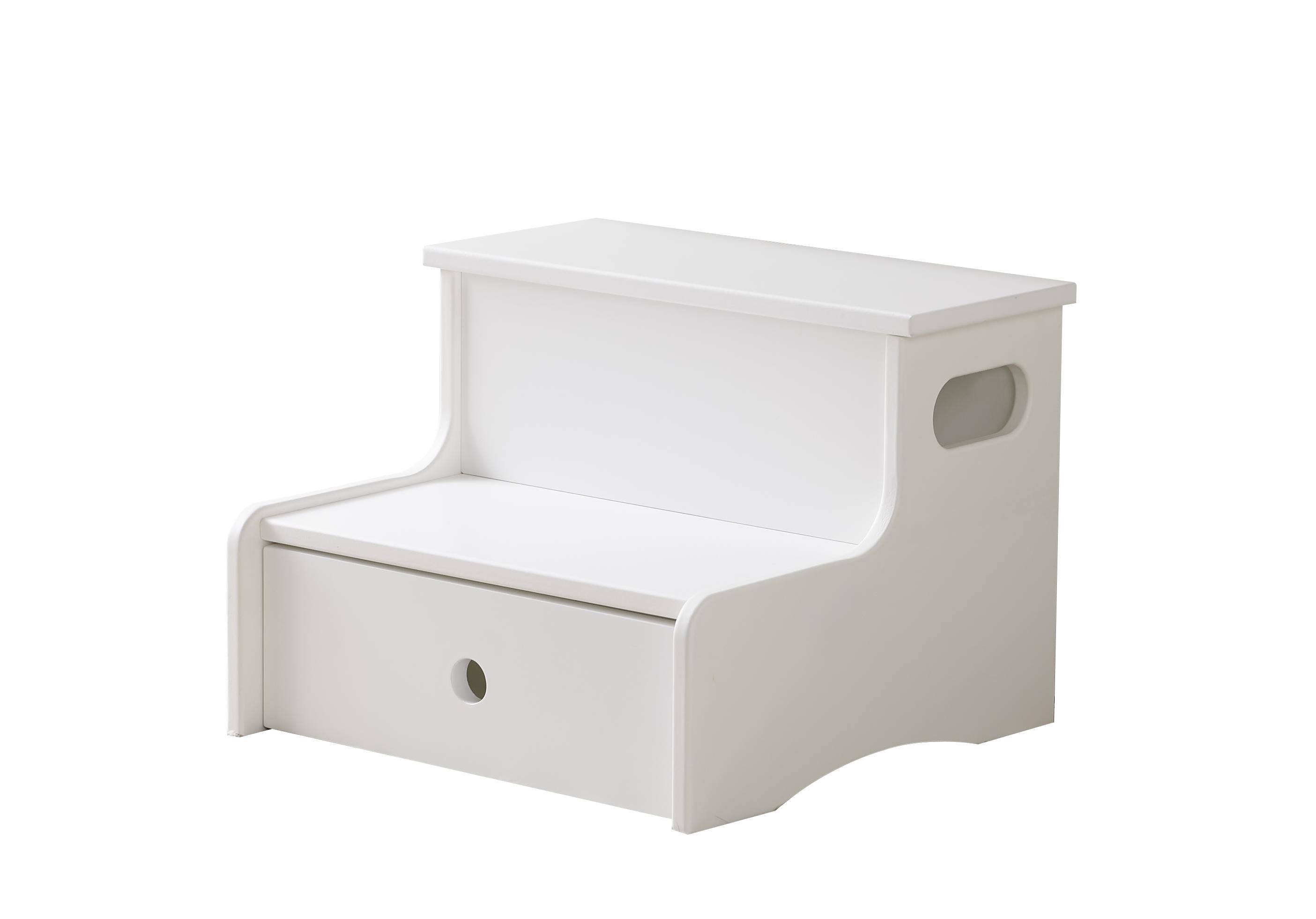 Angle. Kings Brand Furniture - Kings Brand Furniture Wooden Toddler Step Stool for Kids with Storage for Bedroom, Bathroom & Kitchen - White.
