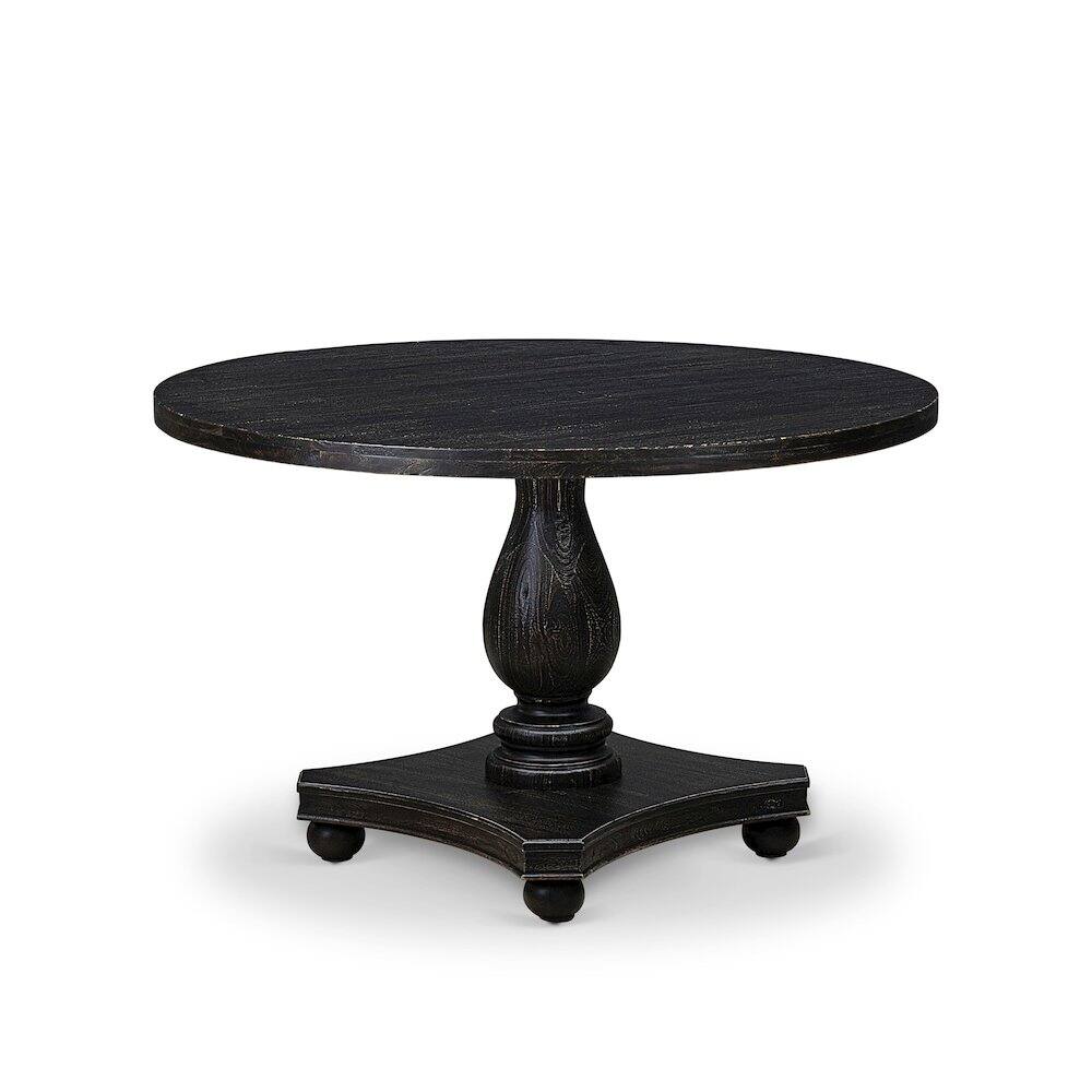 Alt View 2. East West Furniture - Wood Modern Dining Table - Black.