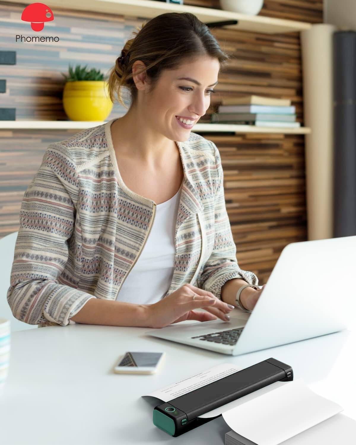 Alt View 3. Phomemo - US Letter 8.5" x 11" Thermal Paper, Compatible with M08F-Letter, Q302, M832. 200 Sheets - White.