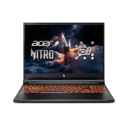 Acer - Nitro 16" WUXGA Gaming Laptop,Intel Core 7 240H,32GB RAM,1TB SSD,GeForce RTX 5060,Backlit Keyboard,Win11 Pro - Black