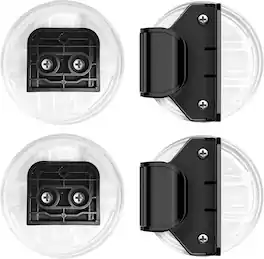 Pawtners - 41" Tall No Drill Baby Gate Mounting Kit, Adhesive Replacement Set for Free-Punch Retractable Gate Install - Black and White