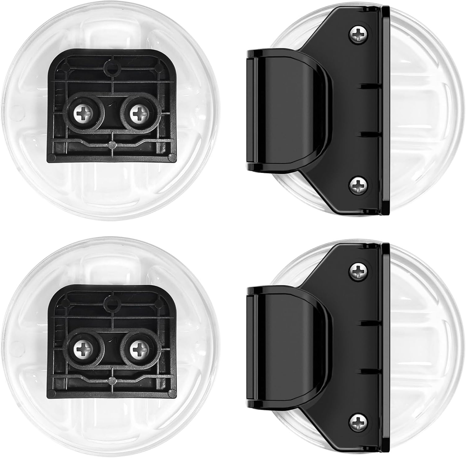 Front. Pawtners - Pawtners 41" Tall No Drill Baby Gate Mounting Kit, Adhesive Replacement Set for Free-Punch Retractable Gate Install - Black and White.