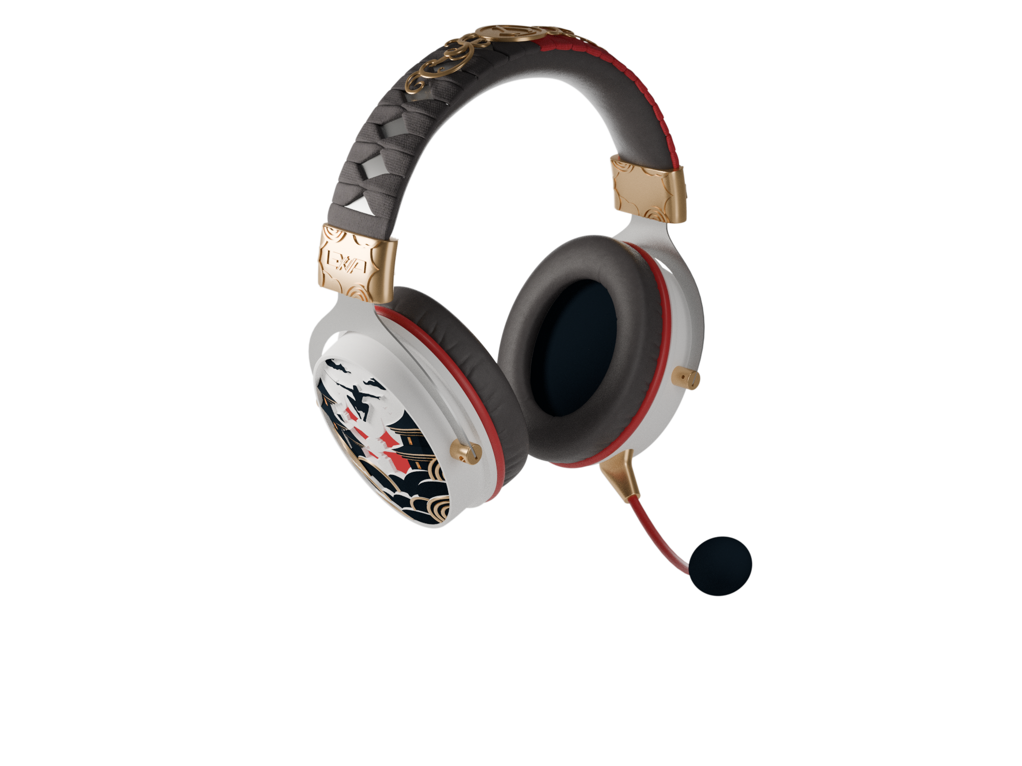 Angle. Lexip - Lexip & Ubisoft Assassin's Creed Shadows Limited Edition Wireless Bluetooth Gaming Headset - Red.