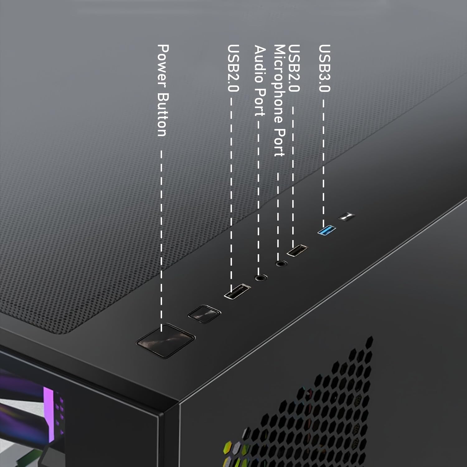 Power Button  
USB2.0  
Audio Port  
Microphone Port  
USB3.0