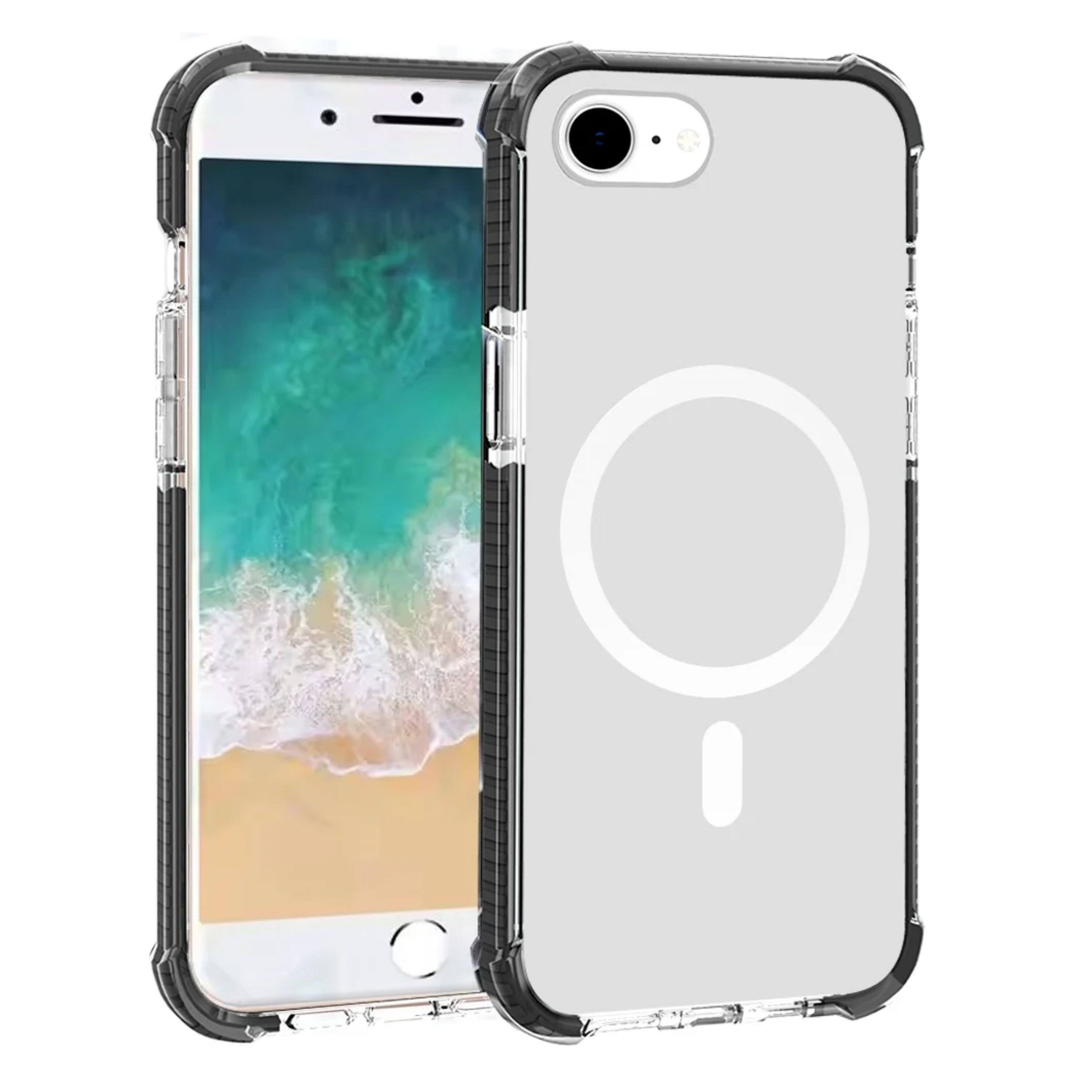 Kitcheniva - Shockproof Transparent Phone Case With Color Border Tempered Glass For iPhone 16e/17e - Black price history on PriceWatchPro