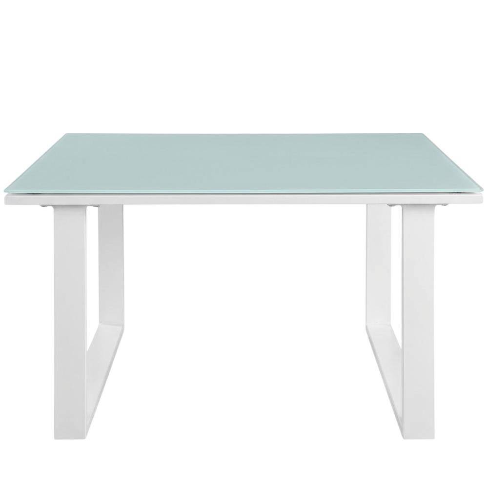 Back. Outdoor Escape - Outdoor Patio Side Table In Stylish Finish With Durable Construction - White.