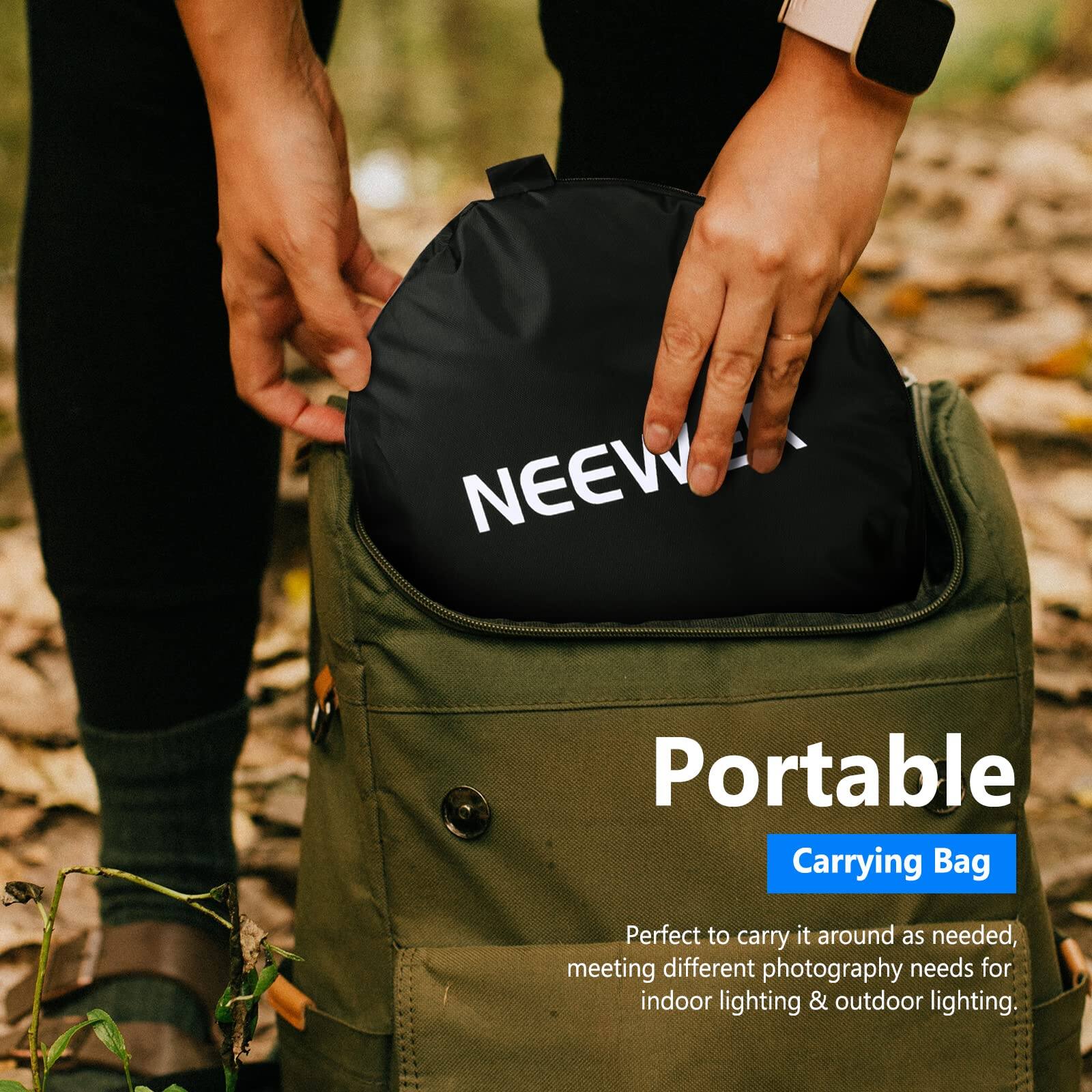 NEEW Portable Carrying Bag

Perfect to carry it around as needed, meeting different photography needs for indoor lighting & outdoor lighting.