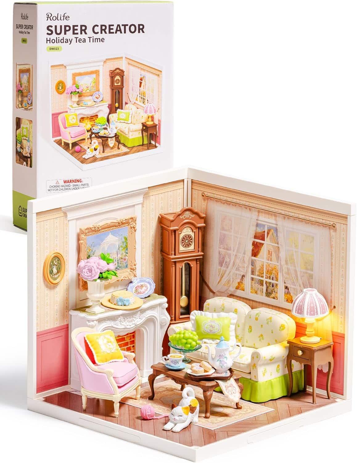 Robotime - Rolife Holiday Tea Time Super Creator Kits, Tiny House Building Blocks for Little Dolls, DIY Plastic Model Building Kits - Brown price history on PriceWatchPro