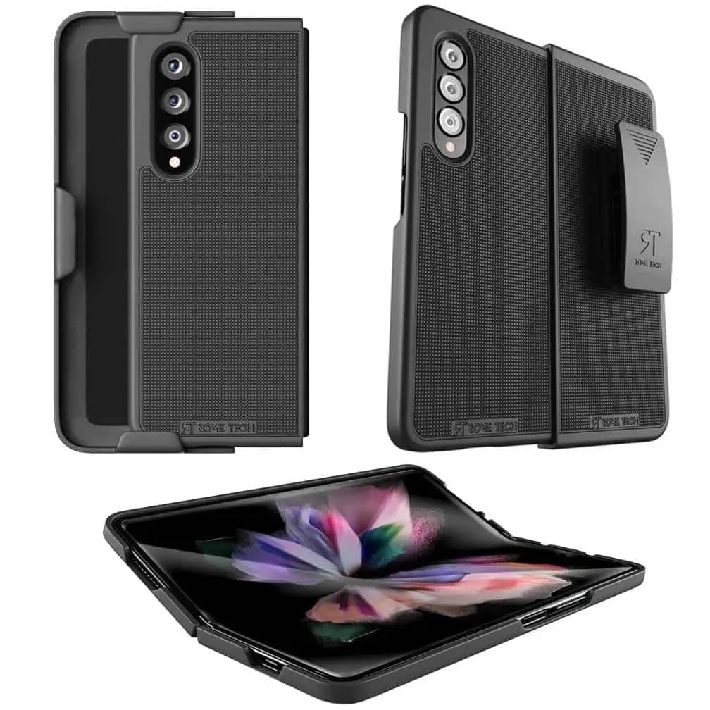 RomeTech - Rome Tech Shell Holster Case for Galaxy Z Fold 3 - Black