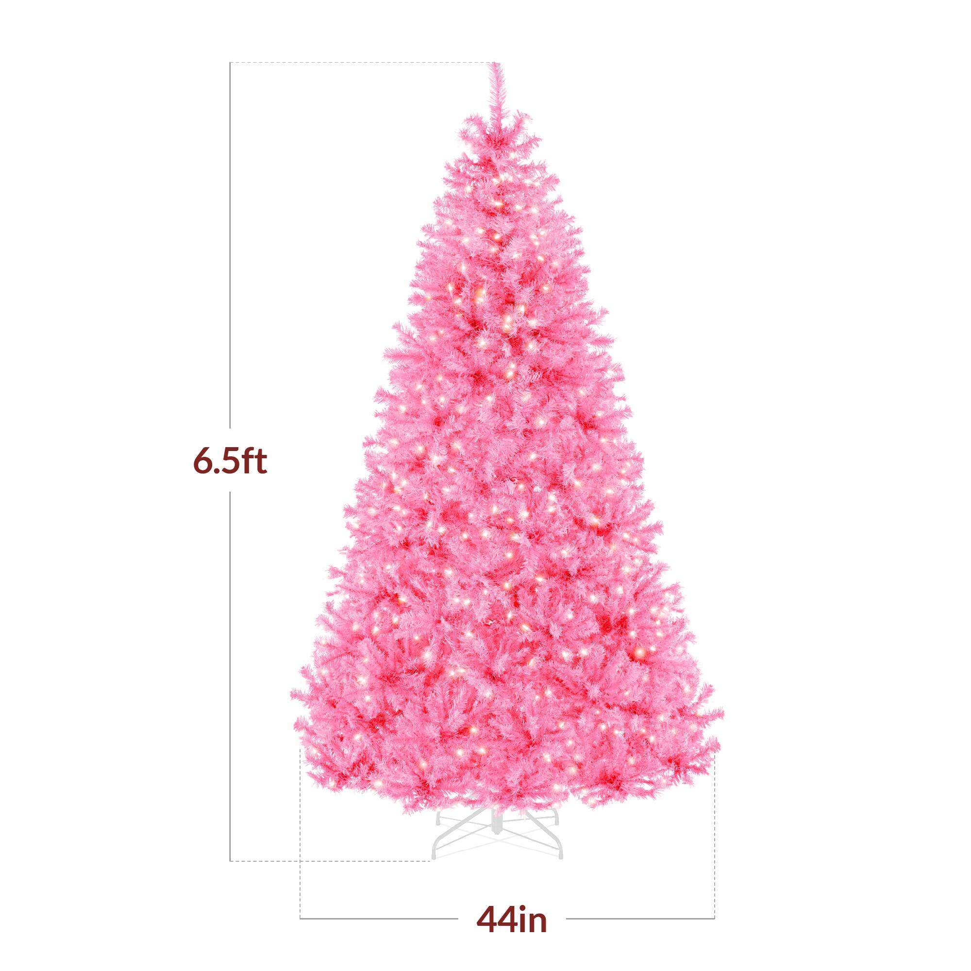 The text on the image indicates the dimensions of the Christmas tree: 6.5 feet in height and 44 inches in width.