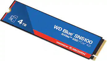 Wd blue sn5100 4tb | m. 2 2280 pcie 4. 0 nvme | 6900 mb/s | 6700 mb/s | ssd disk 1 Wd blue sn5100 4tb internal solid state drive (wdbs4f0040bnc-wrsn)