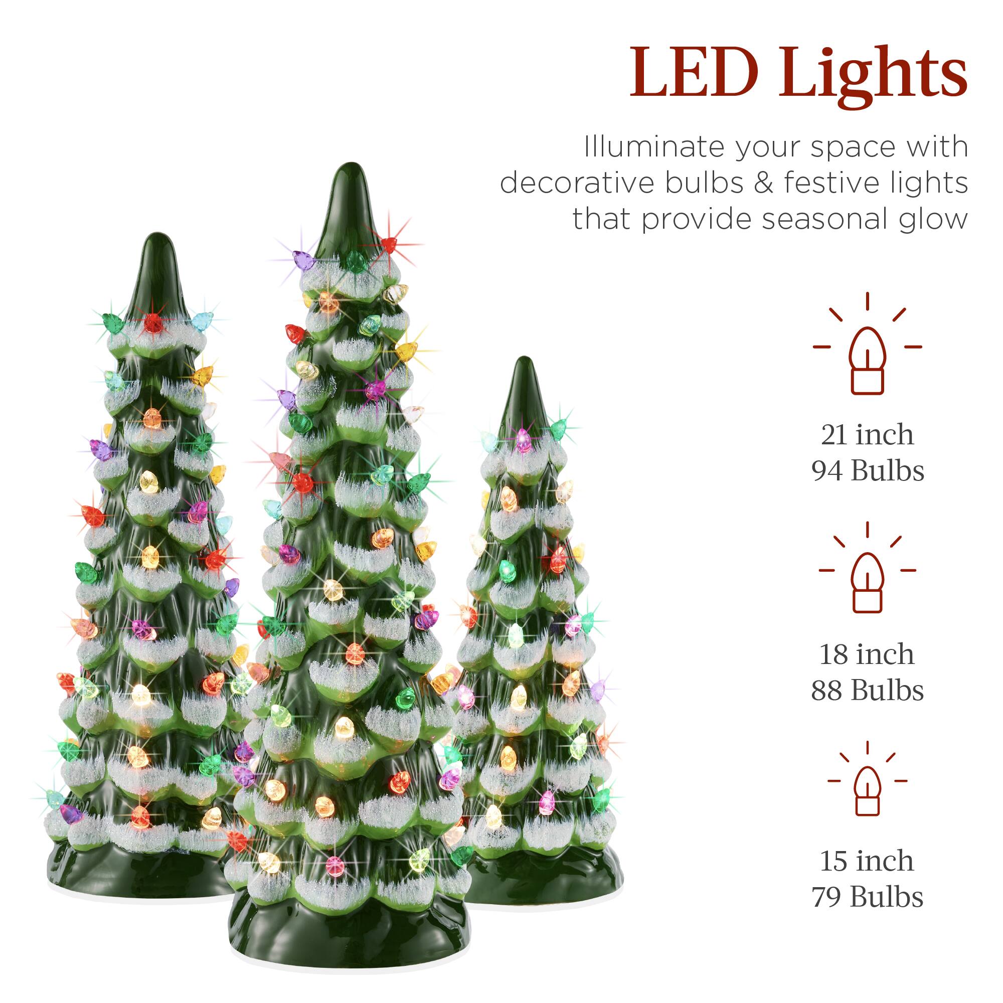 LED Lights  
Illuminate your space with decorative bulbs & festive lights that provide seasonal glow  

21 inch  
94 Bulbs  

18 inch  
88 Bulbs  

15 inch  
79 Bulbs