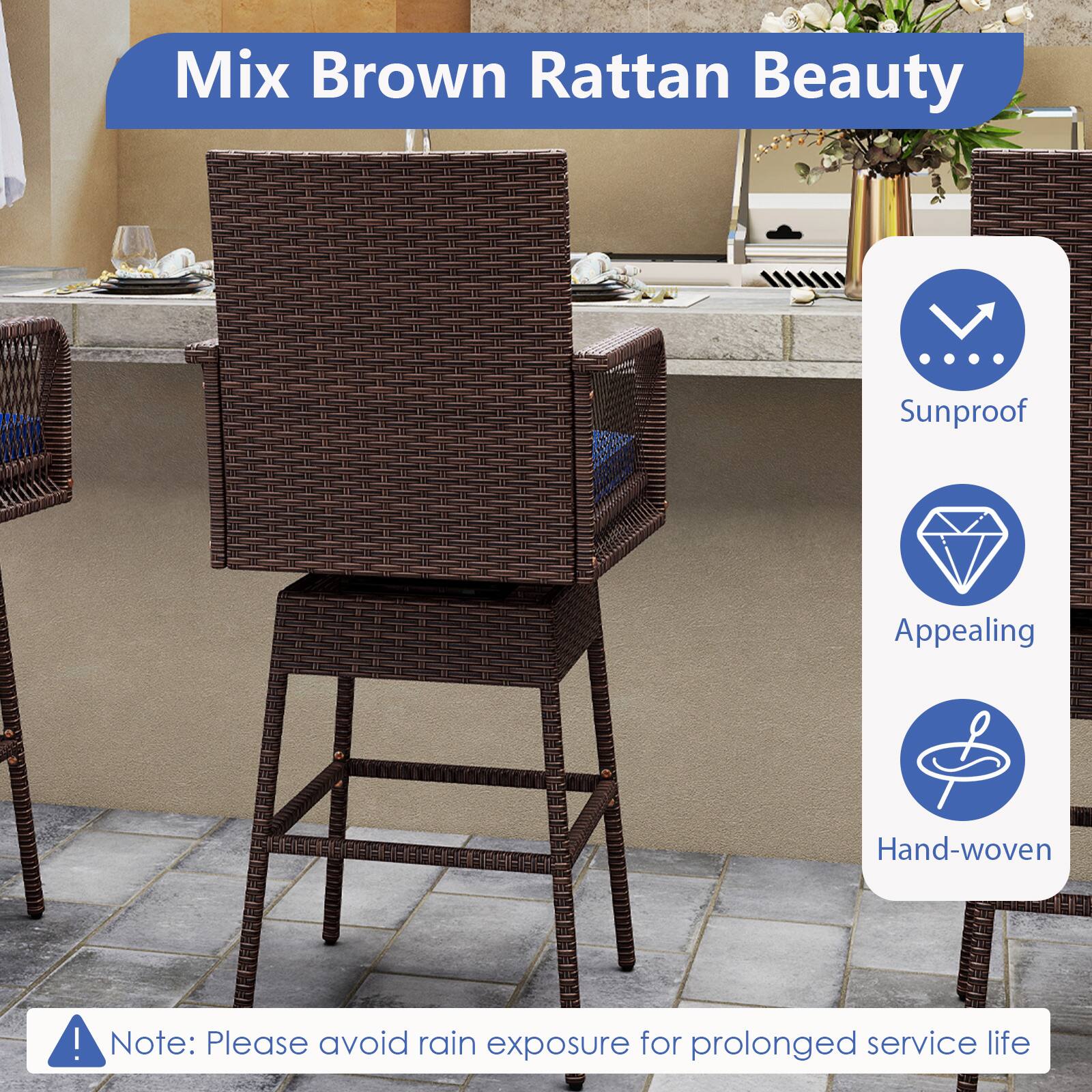 Mix Brown Rattan Beauty

Sunproof  
Appealing  
Hand-woven  

Note: Please avoid rain exposure for prolonged service life