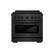 Front. ZLINE - 36 in. Wide 6 Burner 5.2 cu. ft. Manual Clean Freestanding Gas Range and Convection Oven in Black Satin Stainless Steel - Black Satin Stainless Steel.