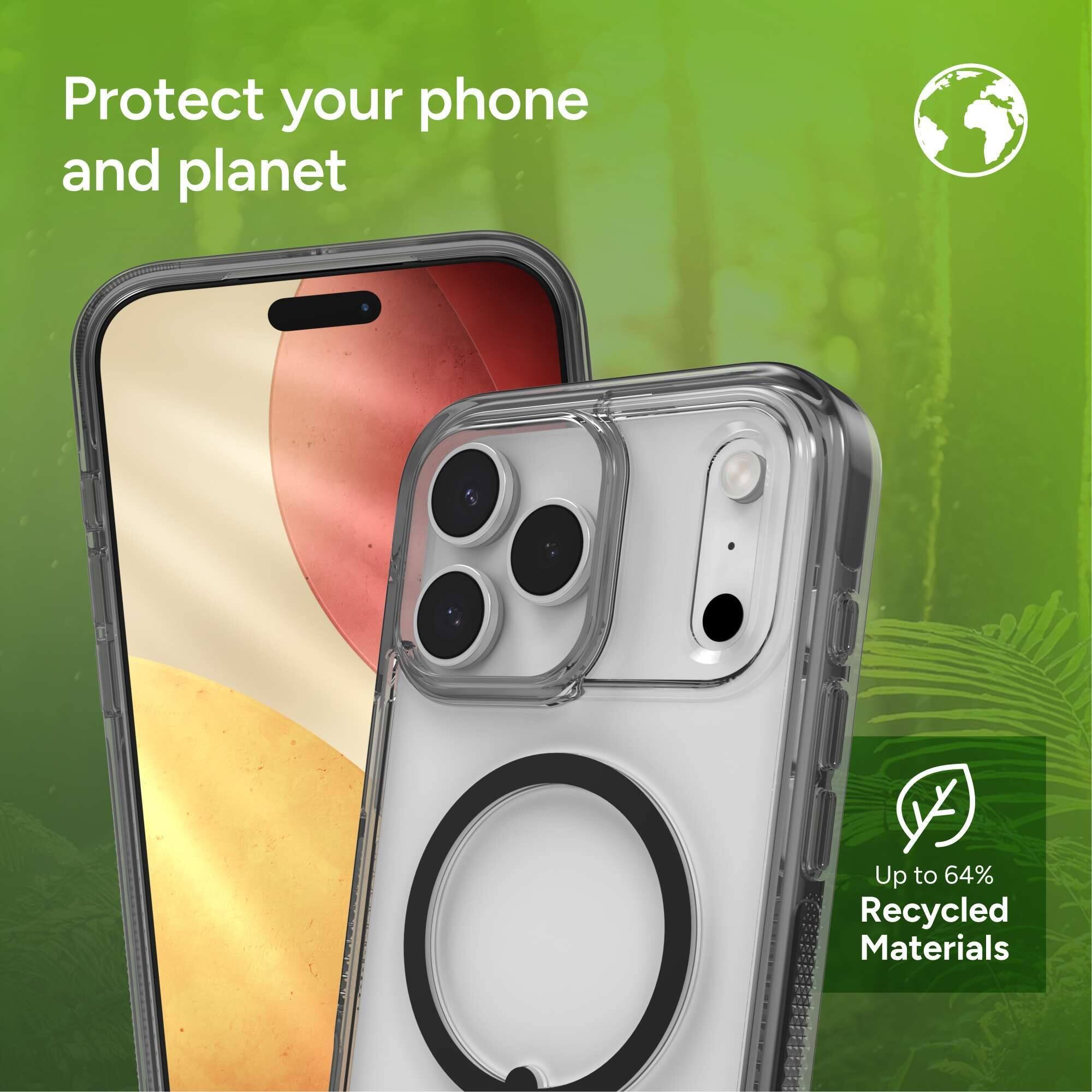Protect your phone and planet

Up to 64% Recycled Materials