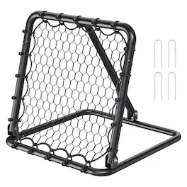 VEVOR - Soccer Rebounder Rebound Net, Kick-Back 34"x34", Portable Football Training Gifts, Fully Adjustable Angles Goal Net - Black