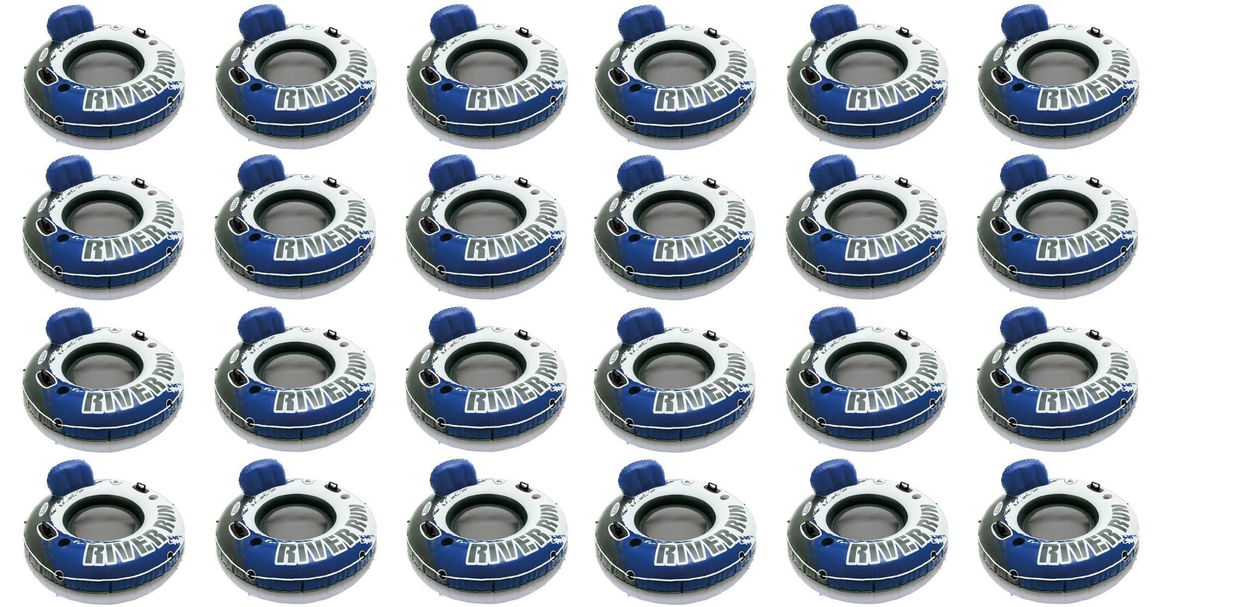 Intex - River Run 1 Inflatable Floating Tube Raft for Lake, Pool, Ocean (24 Pack) - Multicolor