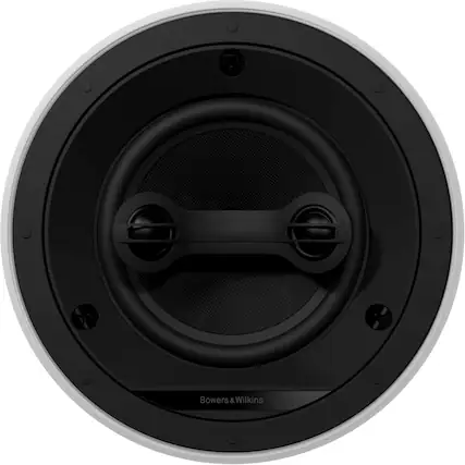 Front. Bowers & Wilkins - CI600 Series 6" Dual Channel Stereo Surround In-Ceiling Speaker w/Glass Fiber Midbass - (Each) - Paintable White.